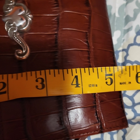 Brighton Crossbody Wallet Purse Brown Crocodile - Picture 13 of 13